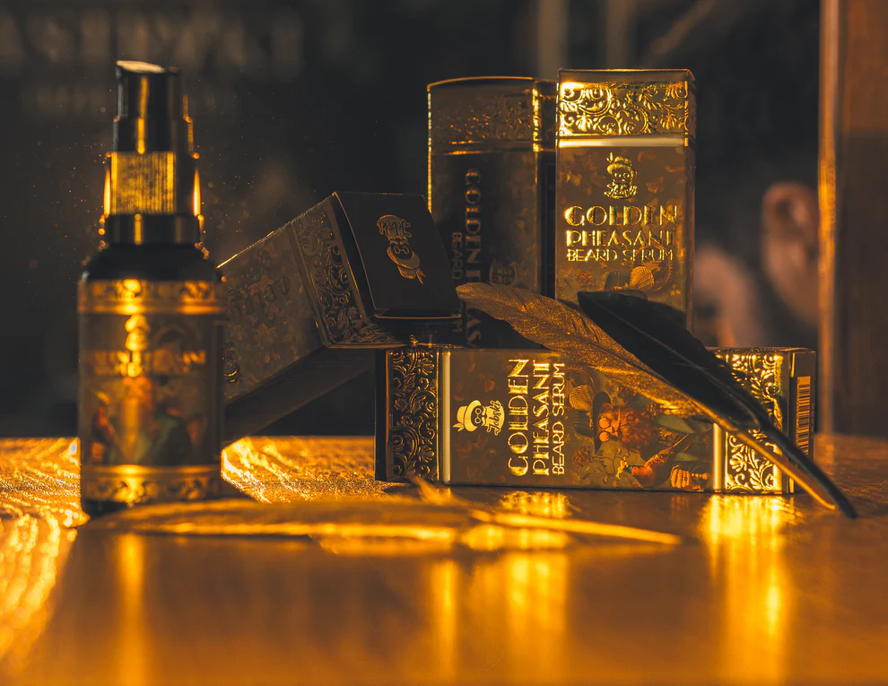 luksusowe serum do pielęgnacji brody złoty bażant